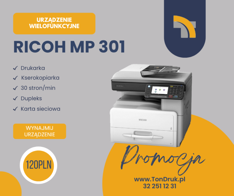Ricoh MP 301 – wynajem kserokopiarki A4