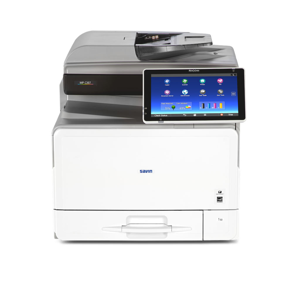 Urządzenie Ricoh MP C307 — przykładowa konfiguracja
