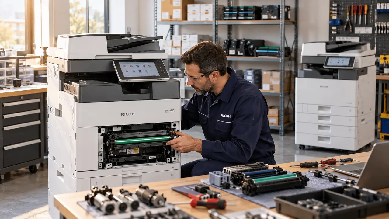 Regeneracja kserokopiarki Ricoh i ponowne wykorzystanie urządzenia